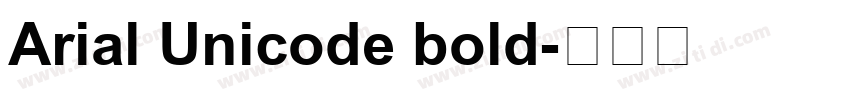 Arial Unicode bold字体转换